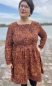 Preview: Arya cognac, Sommersweat / French Terry, exklusive Eigenproduktion von Graustufen-Stoffe